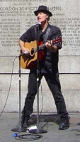 Robert Ross in Herald Square on 9/11 closeup Photo by Raphael Alvarez