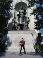 Robert Ross in Herald Square, NYC on 9/11. Photo by Rafael Alvarez