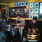 Bluesmanian Devils @ Jule's Bistro w/ Dave Hofstra (b), Steve Holley (d), Robert Ross (g + v).