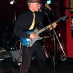 Robert Ross on guitar and vocals backed by Dave Hofstra (b), and Steve Holley (d) at the NY Blues Hall of Fame induction ceremony.