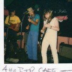 Rick Derringer (g), Robert Ross (g), Charlie Torres (b), & George Morales (d), unseen) at Rock 'n' Roll Cafe 1987. Photo: Vicki Keats Abelson.